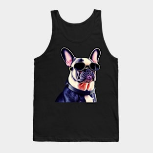 Frenchie with Sunglasses Tank Top